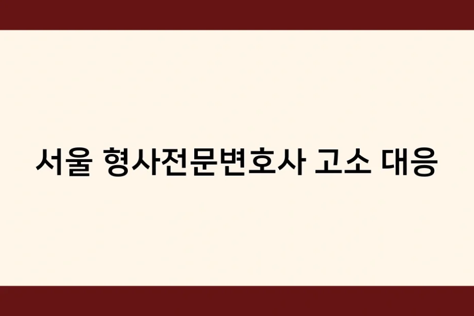 서울 형사전문변호사 고소 대응 썸네일